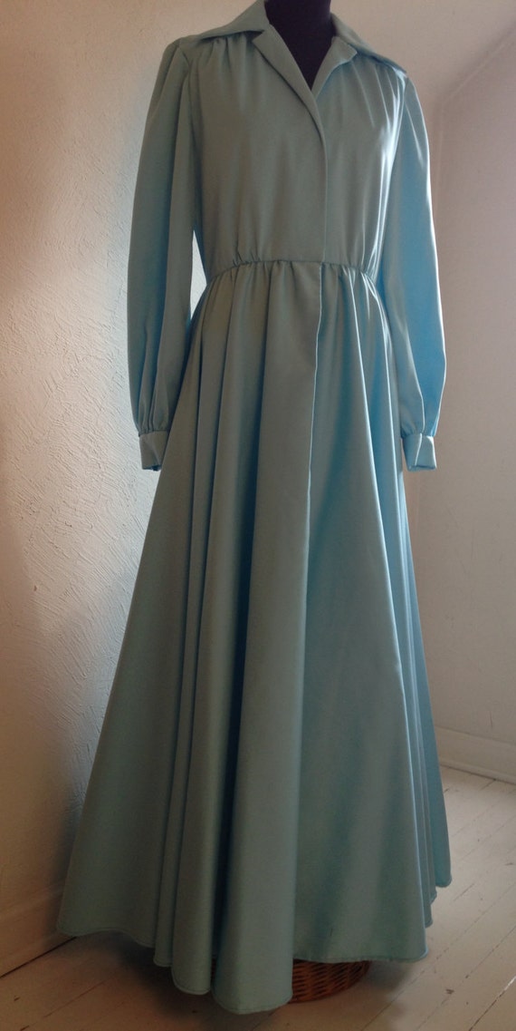 Pale Blue Mother of the Bride Dress handmade 1970