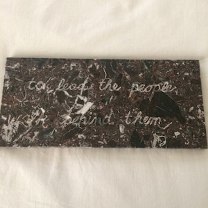 Engraved Marble Piece 12x 5.5 inches