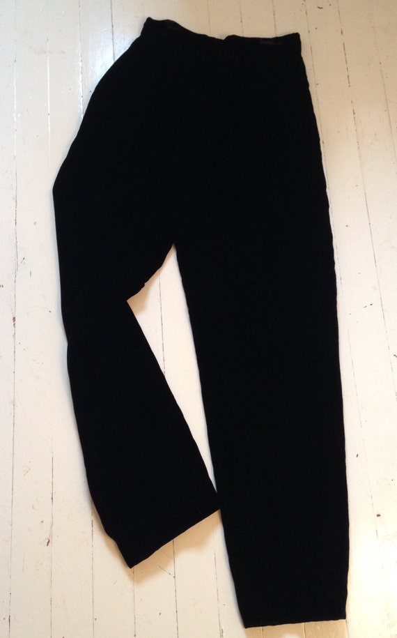 petite black velvet pants
