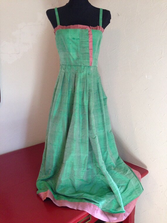strapless open back dress Mint green dress – Label Nitika main image 0
