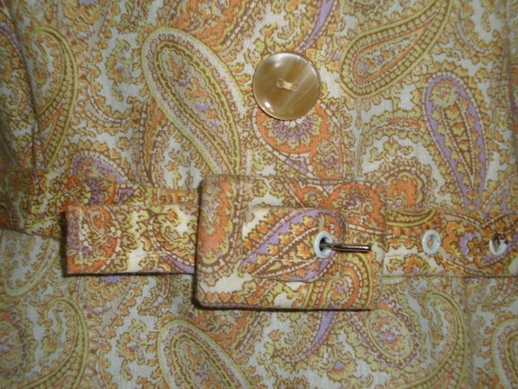 Handmade Sixties Soft Cotton Pretty Paisley Belte… - image 4