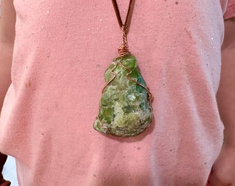 Serpentine Healing Crystal Necklace