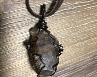 Smokey Quartz Crystal Healing Chakra Necklace