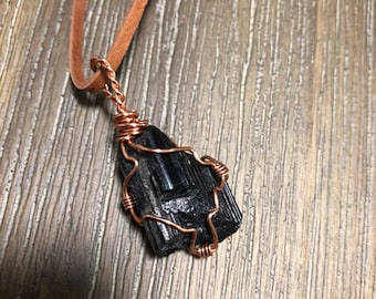 Black Tourmaline Crystal Healing Chakra Necklace