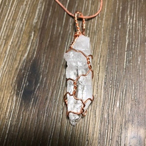 Clear Quartz Crystal Healing Chakra Necklace