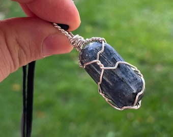 Kyanite healing crystal necklace