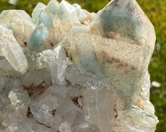 AJOITE Quartz crystal cluster 681g 1980’s collection - closed mine 1991