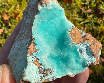 gem silica - chrysocolla and druzy quartz on matrix 5 - Congo - Africa - beautiful and rare -