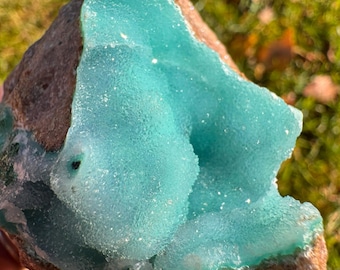gem silica - chrysocolla and druzy quartz on matrix 3 - Congo - Africa - beautiful and rare -