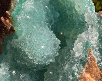 gem silica - chrysocolla and druzy quartz on matrix 4 - Congo - Africa - beautiful and rare -