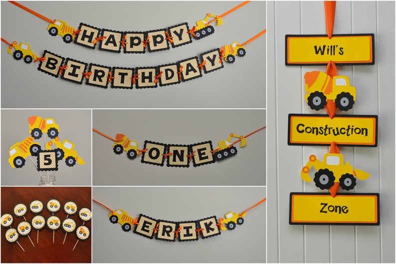 Construction Party Banner Construction Birthday Banner | Etsy