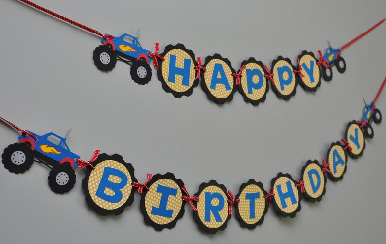 monster-truck-birthday-banner-monster-truck-birthday-party-etsy