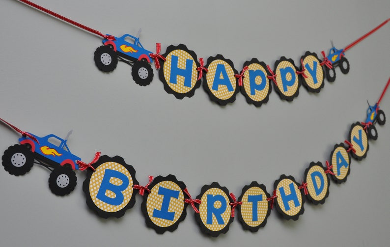 monster-truck-birthday-banner-monster-truck-birthday-party-etsy