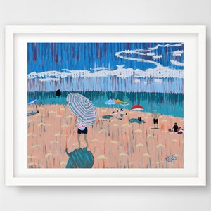 PRINT - Title: Umbrellas in Bermuda by Nicole Werner Stevens // Art Print, Wedding, Anniversary, Shower, Birthday, Gift