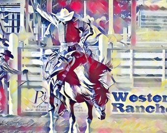 Western Ranch - The Rodeo Series - a limited signed and numbered print