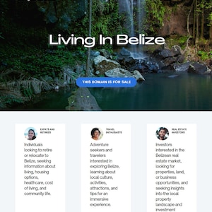 LivingInBelize.com - Premium Domain Name for Sale