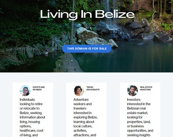 LivingInBelize.com - Premium Domain Name for Sale