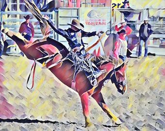 Ride 'em Cowboy - The Rodeo Series - a limited signed and numbered print
