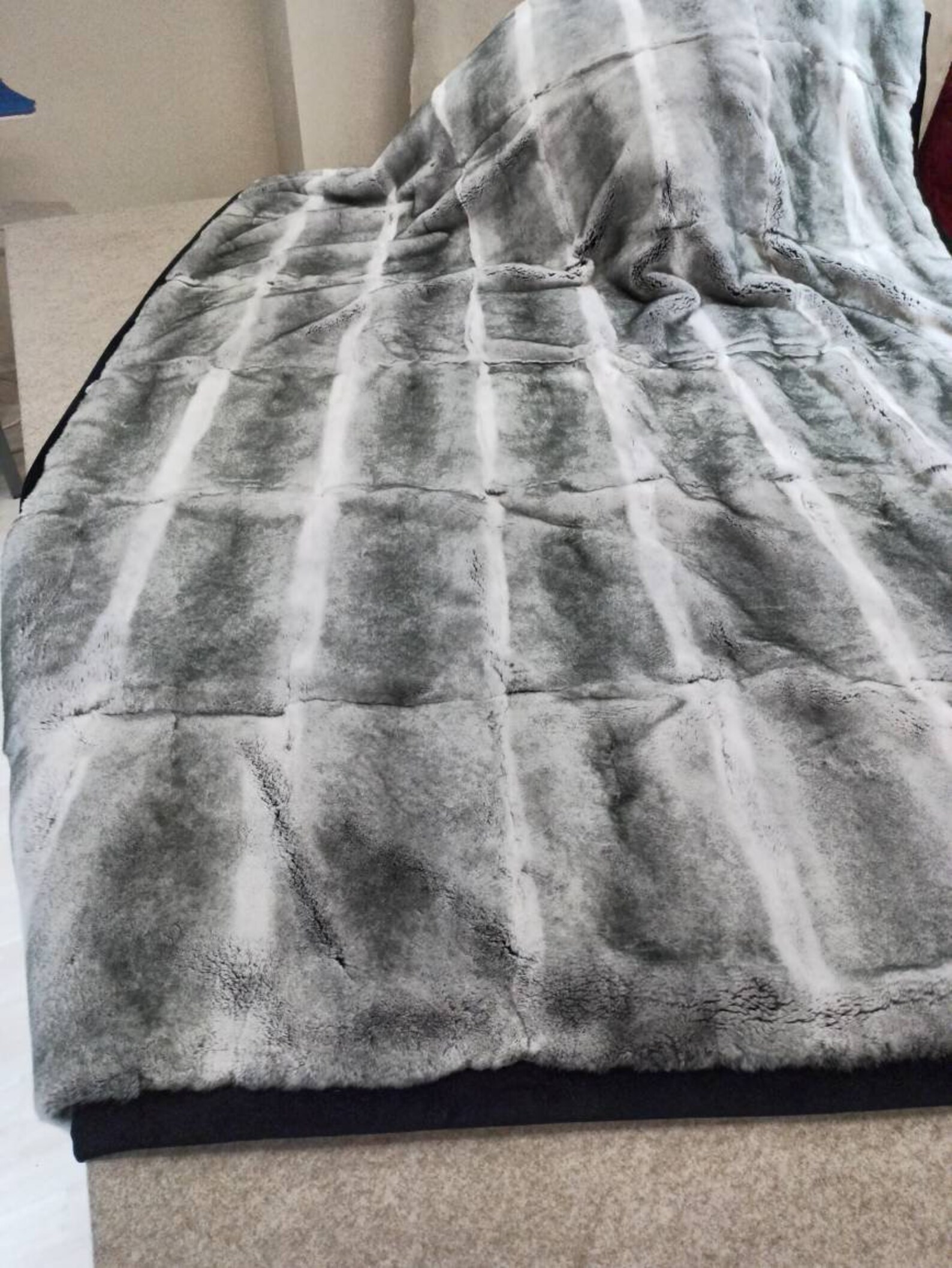 Rex Rabbit Fur Blanket Luxury Bedspread soft and warm Etsy