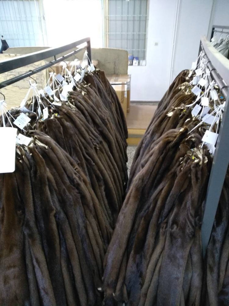 Brown Mink Pelt Original Genuine Skin in Natural Color Premium Etsy