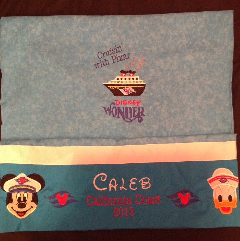 Deluxe Personalized Disney Cruise or Park Autograph Pillowcase Etsy