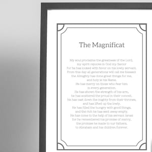 Magnificat Decor for Catholics Digital Magnificat prayer card for homeschool prayer aid for catholic school decor prayer poster download