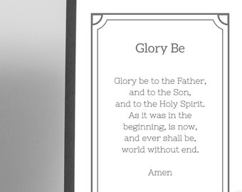 Catholic School Decor Prayer for Catholic kids rosary prayers teaching aid for homeschool classroom decor gift for teacher prayer cards