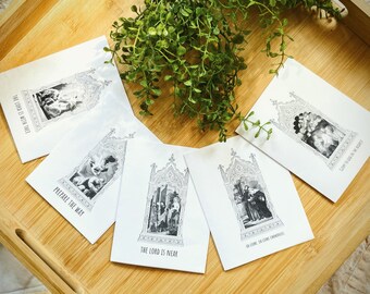 Printable Spiritual Bouquet Card Flowers of the Rosary Catholic Notecards for Priest Gift Idea for Month of the Rosary Prayer Card Catholic