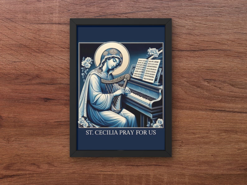 Saint Cecilia Icon Digital Download Catholic Icon of St Cecilia Print ...
