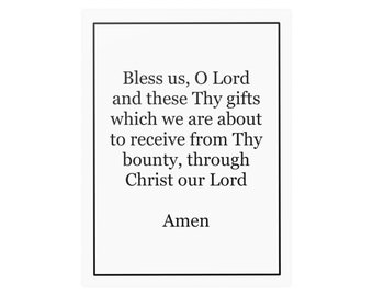 Before Dinner Meal Prayer Poster Print Catholic Meal Prayer Wall Decor for Kitchen Catholic Art for Dining Room Decor Catholic Gift idea