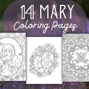 Mary Coloring Pages for Catholic Kids Projects for Homeschool Printable Adult Coloring Pages of Mary Coloring for Month of Mary May Crowning