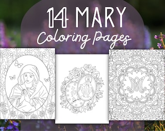 Mary Coloring Pages for Catholic Kids Projects for Homeschool Printable Adult Coloring Pages of Mary Coloring for Month of Mary May Crowning