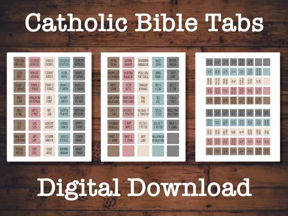 Stickers, Labels & Tags Printable Bible Tab Download Pastel Printable ...