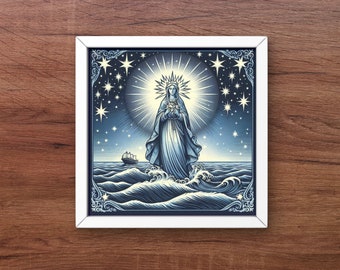 Stella Maris Art Digital Download of Virgin Mary PNG wall decor for  catholic gifts women catholic home decor Our Lady Star of the Sea Print