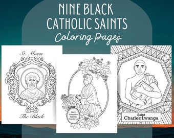 Black Catholic Saints Coloring Pages Black History Catholic Coloring Project for Homeschool African American Catholic St. Printable Craft