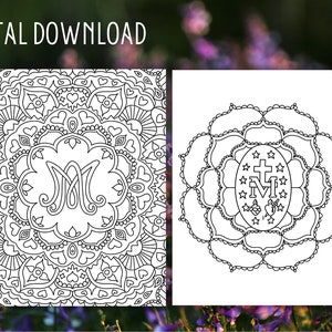 Mary Coloring Pages for Catholic Kids Projects for Homeschool Printable