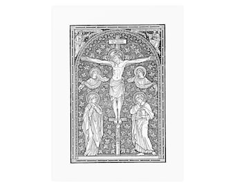 Crucifix Catholic Poster Print Catholic Crucifixion Wall Decor for Lent Devotional for Lent Wall Decor Traditional Catholic Gift Idea Jesus