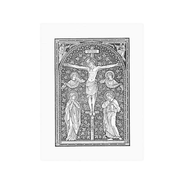 Crucifix catholique affiche impression crucifixion catholique décoration murale pour le carême dévotion pour le carême décoration murale catholique traditionnelle idée cadeau Jésus