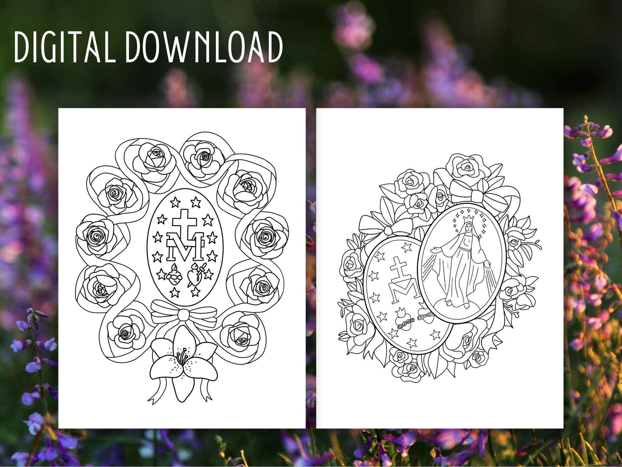 Mary Coloring Pages for Catholic Kids Projects for Homeschool Printable