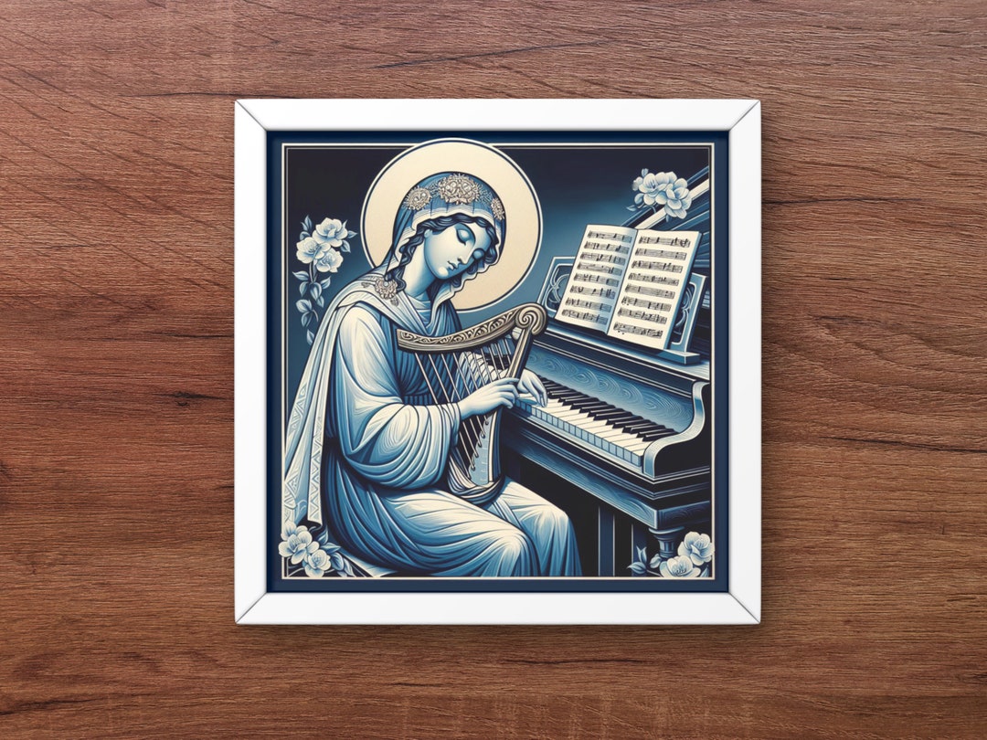 Saint Cecilia Icon Digital Download Catholic Icon of St Cecilia Print ...