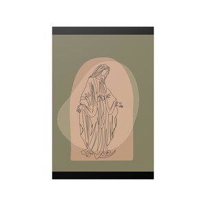 Virgin Mary Line Art Poster Print Catholic Home Decor Catholic Mama Mary Catholic Art Minimal Catholic Line Art Virgin Mary Print Catholic image 9