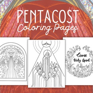 Pentecost Coloring Pages for Catholic Kids Projects for Homeschool Printable Adult Coloring Pages Holy Spirit Coloring for Confirmation