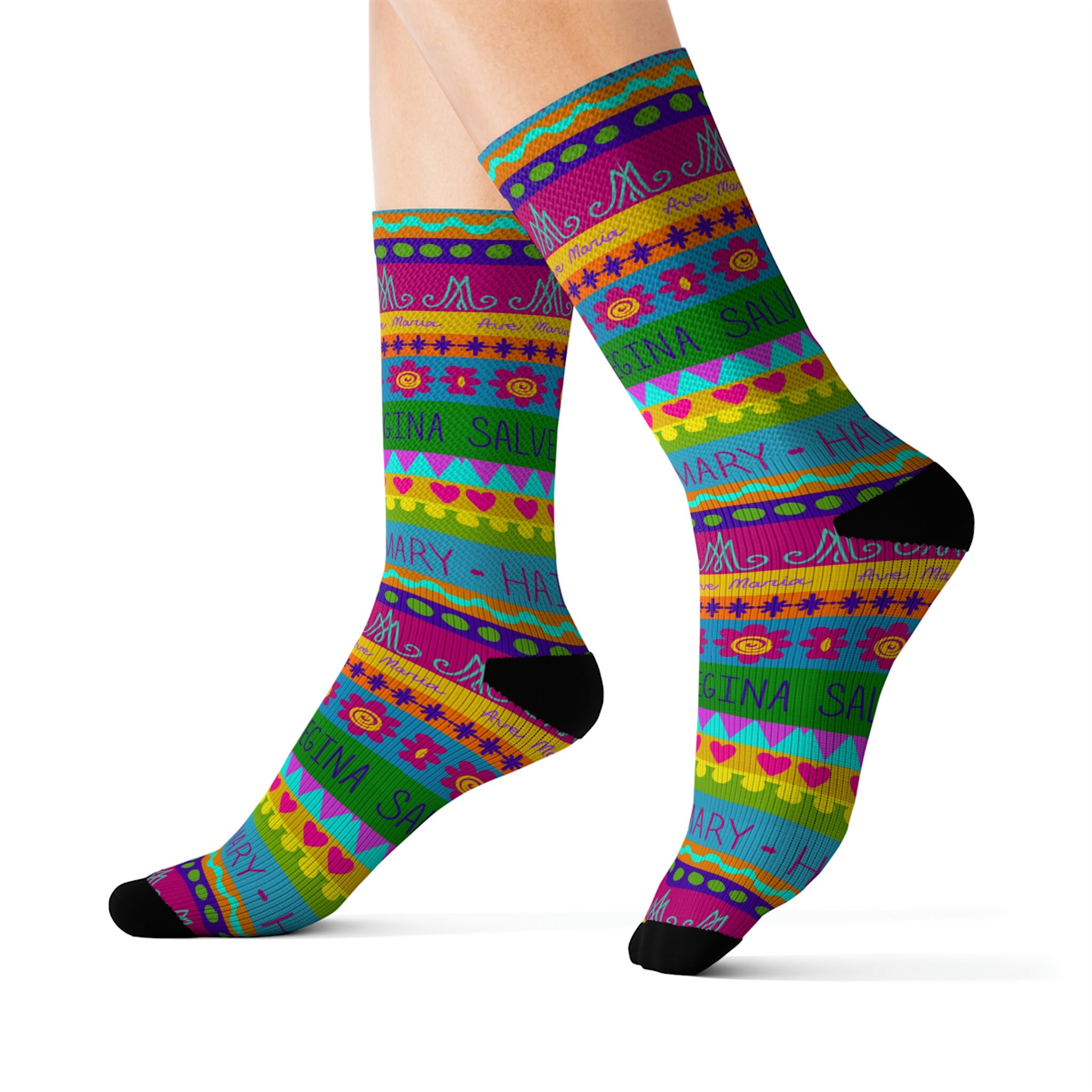 Virgin Mary Catholic Socks Virgin Mary Gift Idea for Catholic Mom Gift ...