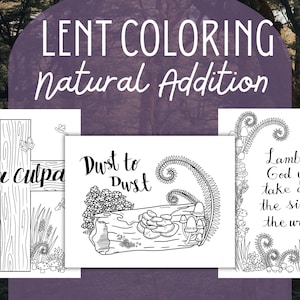 Lent Craft - Lent Family Activities - Lent Decor - Catholic Coloring Pages - Lenten Activities - Catholic Art for Lent - Lent Prayer Cards