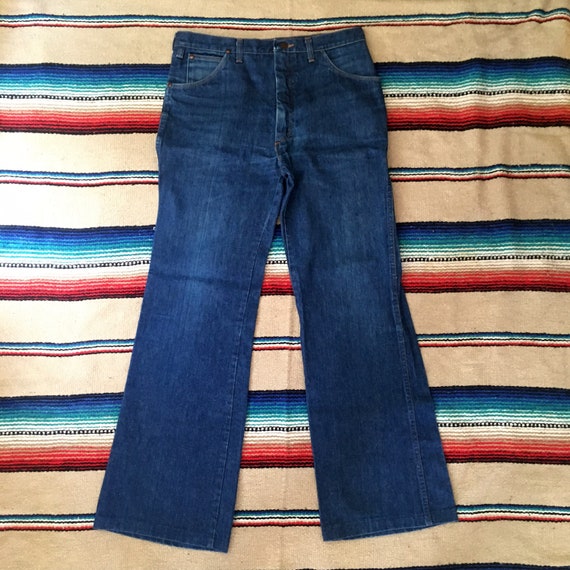 Vintage 70s Wrangler Flares Bell Bottoms 34W X 32L