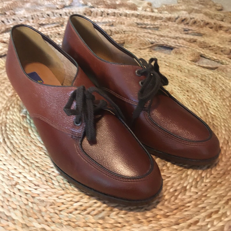 Vintage 70s Deadstock Clarks Brown Leather Kitten Heels UK 6 | Etsy