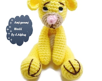 Amigurumi Pattern Crochet PDF- yellow teddy bear