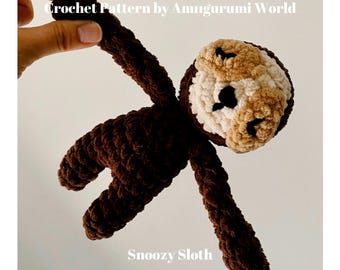 Padrão PDF de Crochê Snoozy Sloth: Amigurumi (Inglês)