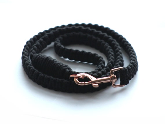 Skinny Black Macrame Dog Lead Boho Dog Lead Luxury Leads Sustainable Dog Accessories Etsy Canada