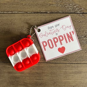Hope Your Valentines Day is Poppin Digital Printable Pop It Valentine Tags Includes Space to Write Your Own Name Not Personalized image 3